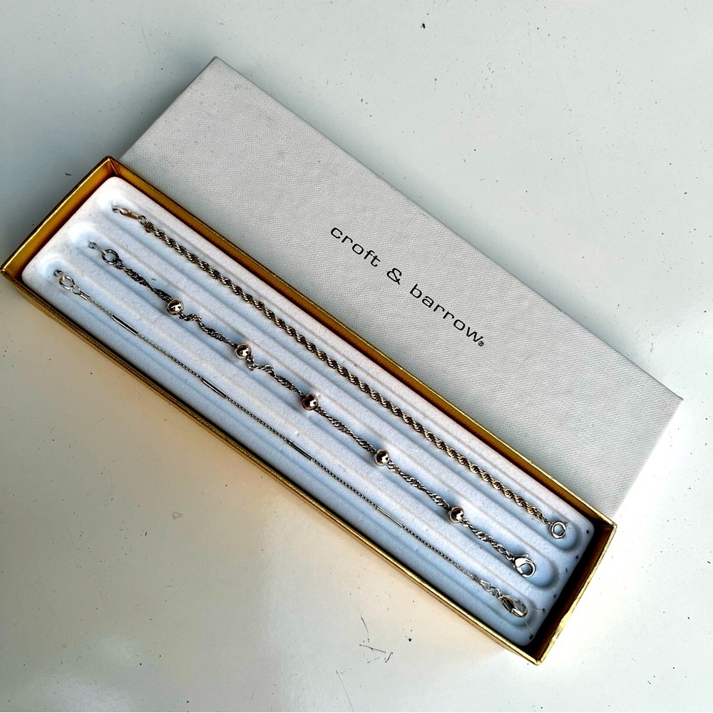 CROFT & BARROW SET OF THREE BRACELETS